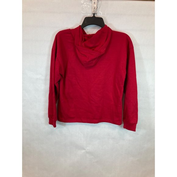 NWOT -Women's Red Graphic Long Sleeve Hooded Active Top - Picture 4 of 4